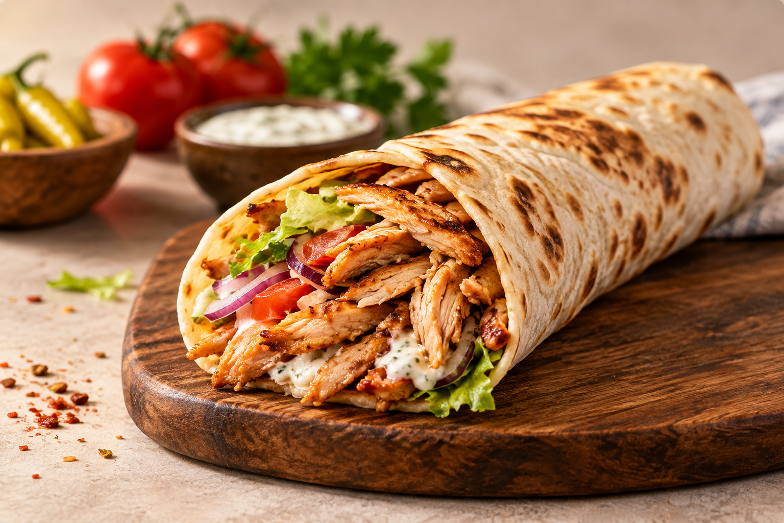 Tavuk Döner Dürüm (150 gr)